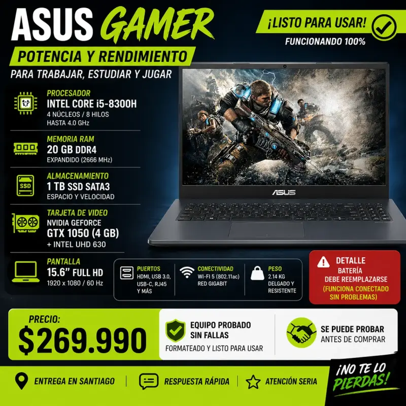 Notebook ASUS con cargador - 5