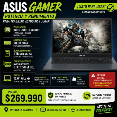Notebook ASUS con cargador - miniatura 5