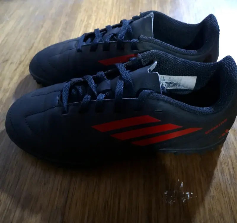 Zapatillas deportivas negras y rojas