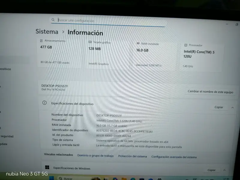 Notebook Intel Core i5 gris - 3