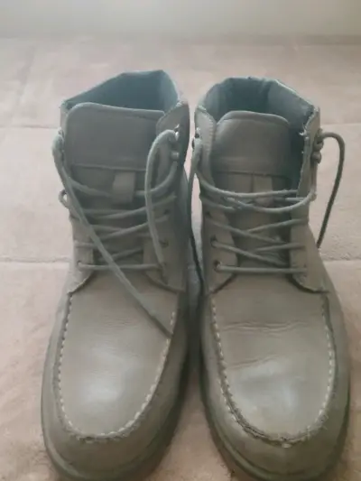 Botas de cuero gris Zibel - miniatura 2