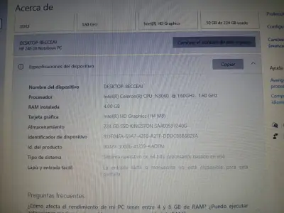 Laptop HP 240 G6 4gb RAM. - miniatura 2