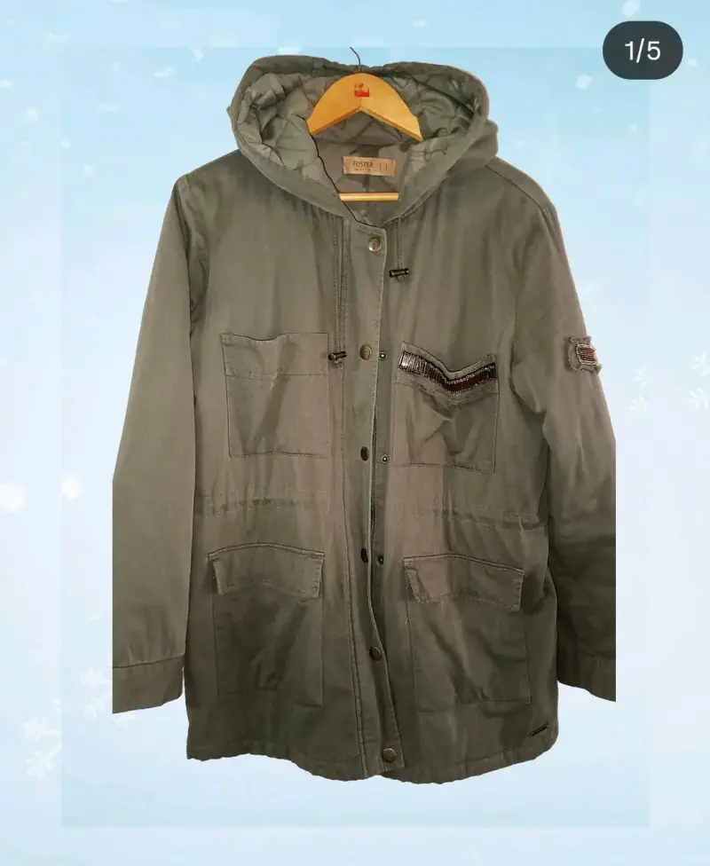Parka verde con capucha Foster