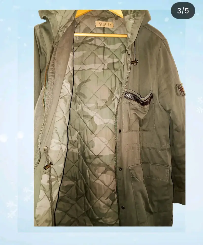 Parka verde con capucha Foster - 3