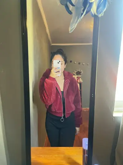 Chaqueta roja de peluche - miniatura 1