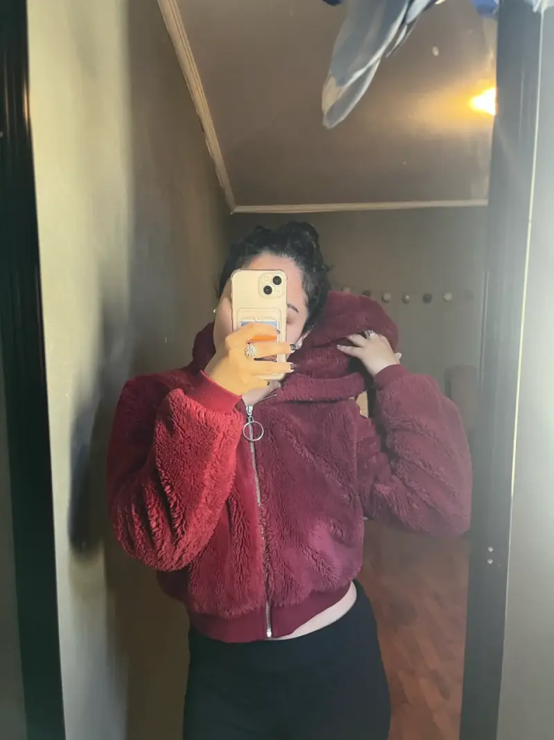 Chaqueta roja de peluche - 3