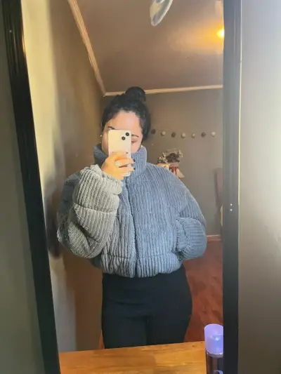 Chaqueta de felpa gris - miniatura 1