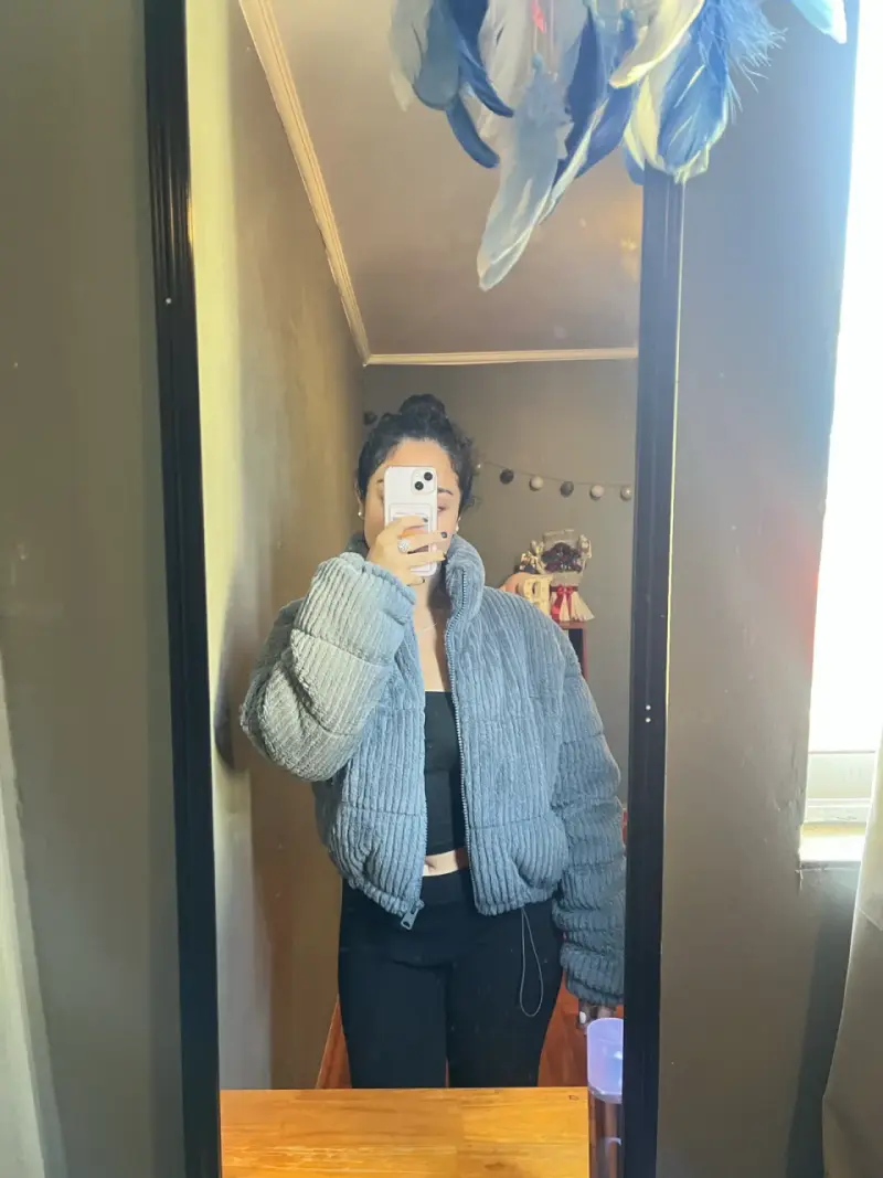 Chaqueta de felpa gris - 2