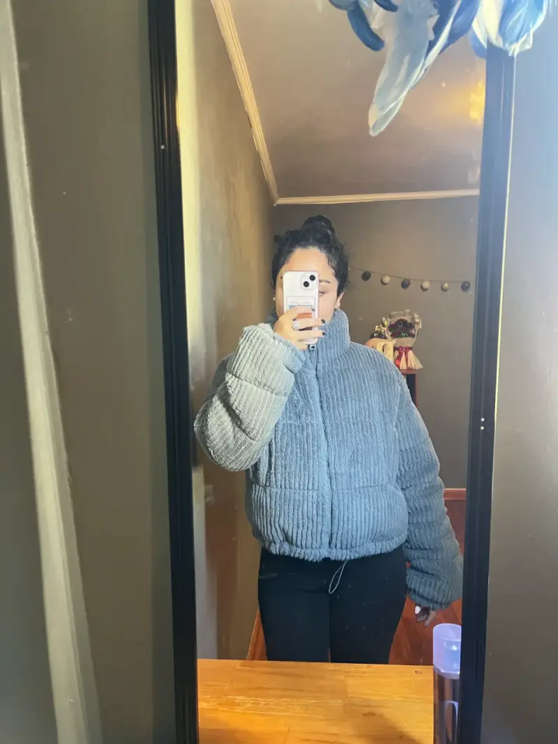 Chaqueta de felpa gris - 3