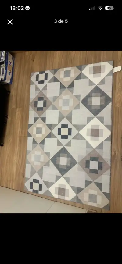 Alfombra geométrica multicolor - miniatura 2