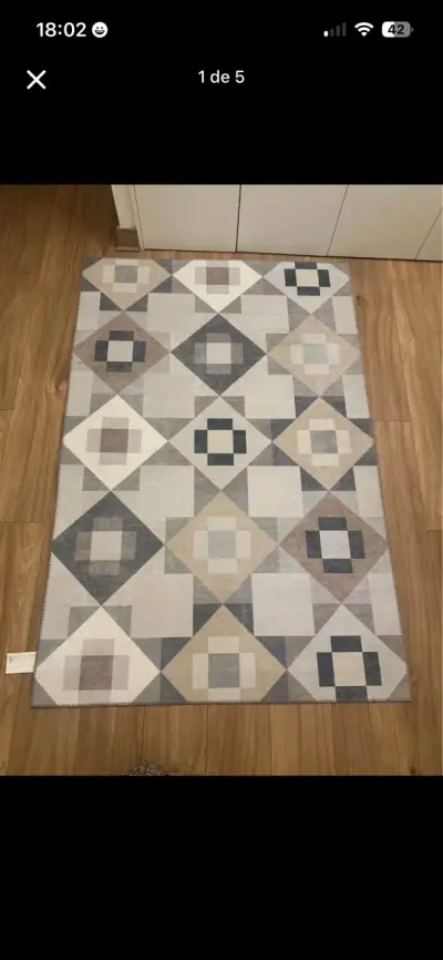 Alfombra geométrica multicolor - miniatura 3