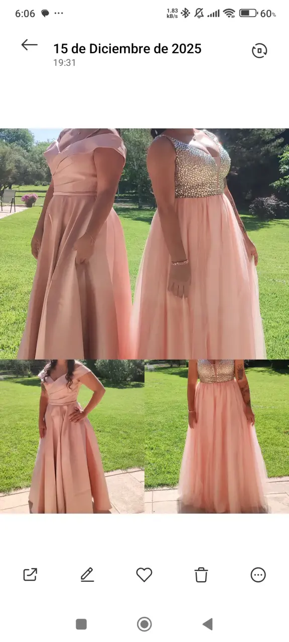 Vestido de fiesta rosa elegante