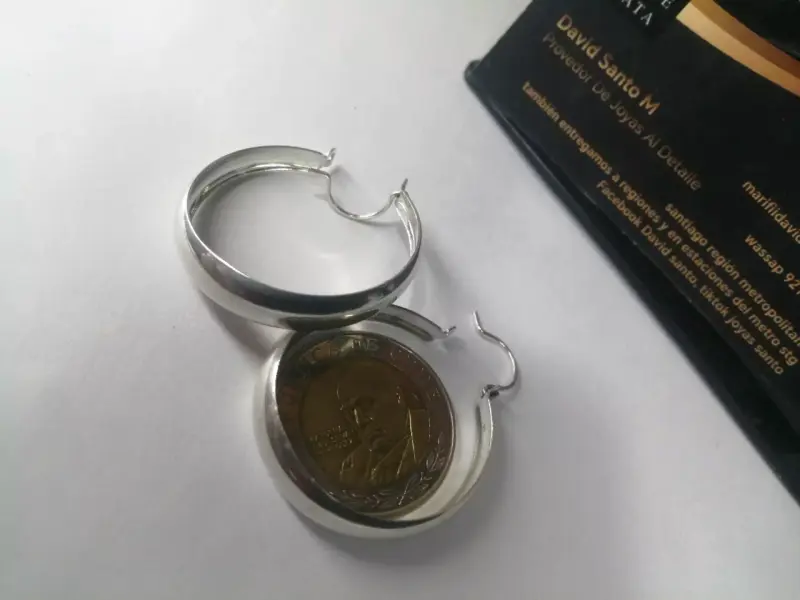 Aros de plata elegantes