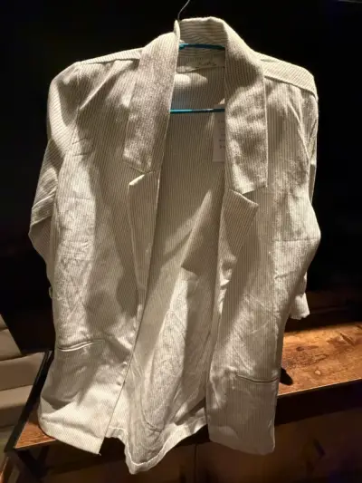 Blazer rayado blanco - miniatura 1