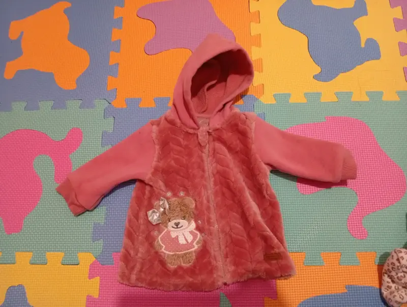Conjunto polar rosa osito para bebé - 2