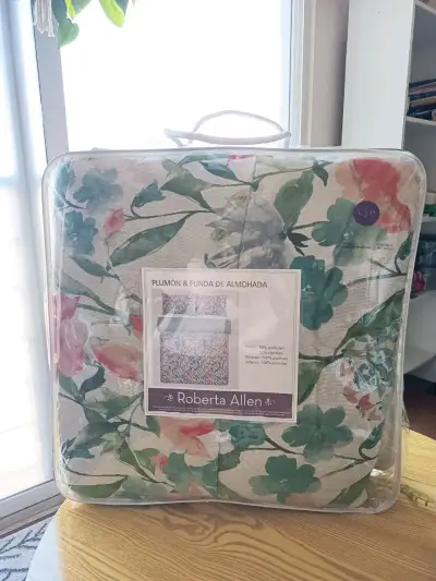 Plumón y funda floral 1.5 plazas - miniatura 1