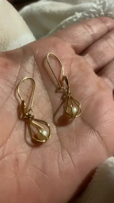 Aros de Oro con perla cultivada - miniatura 3