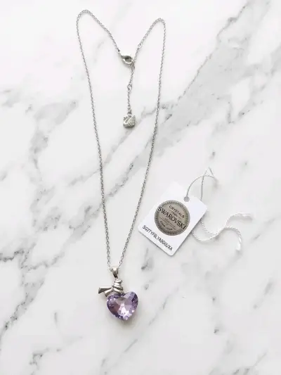 Collar Swarovski Corazón Violeta - miniatura 2
