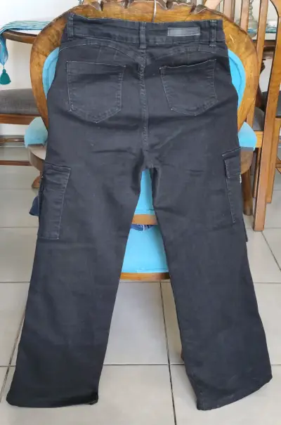 Pantalón cargo negro hombre - miniatura 2