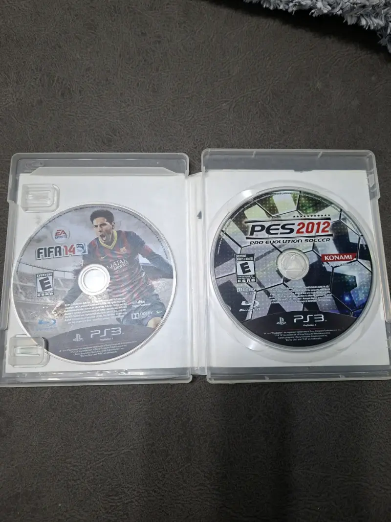Juegos PS3 FIFA 14 y PES 2012