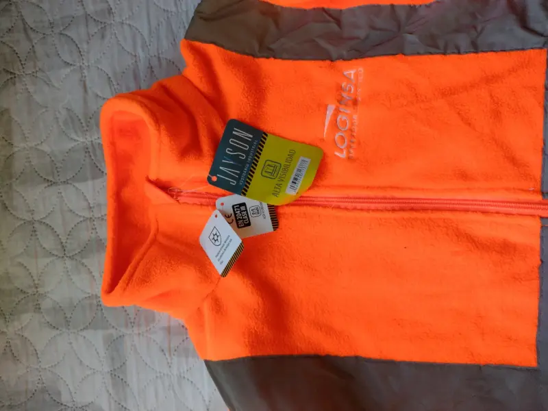 Chaqueta reflectante naranja con cremallera - 3