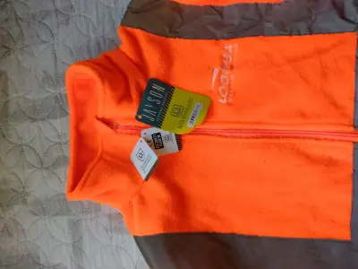 Chaqueta reflectante naranja con cremallera - miniatura 3