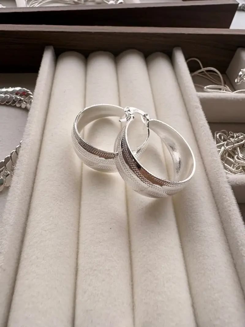 Aros de plata estilo criollo - 5