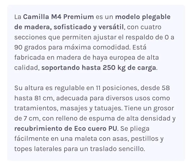 Camilla de masaje portátil azul - 4