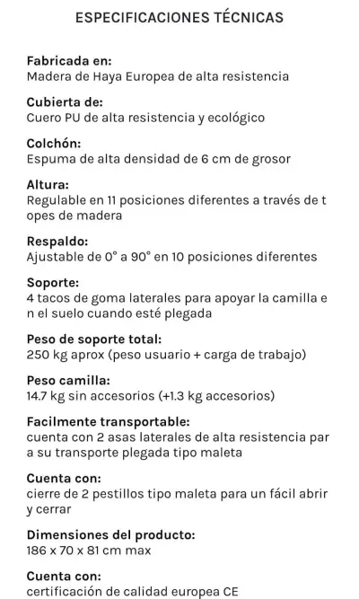 Camilla de masaje portátil azul - miniatura 5