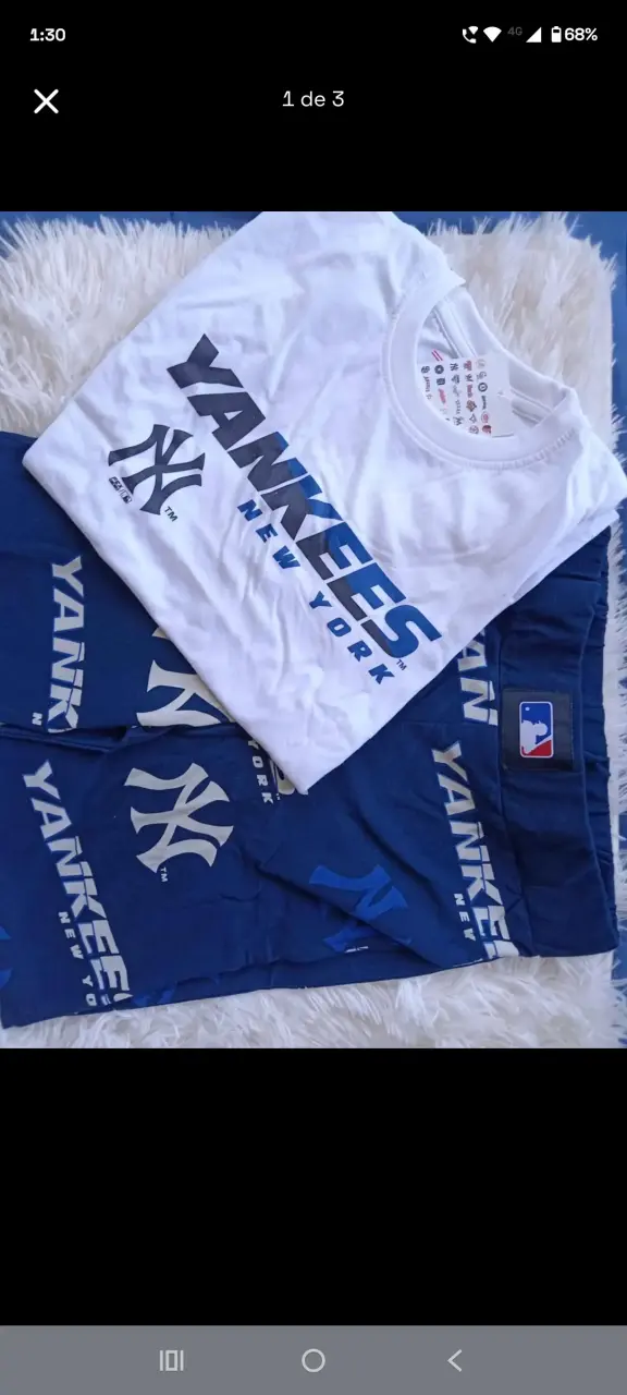 Pijama Yankees azul y blanco