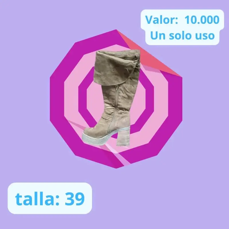 Botas altas beige talla 39