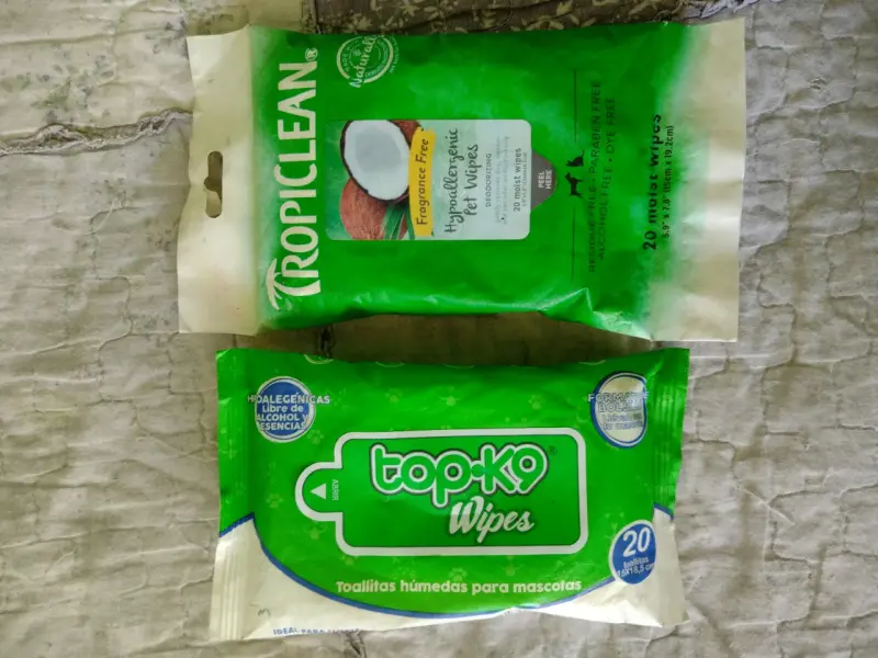 Toallitas húmedas para mascotas