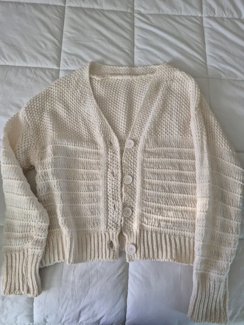 Cardigan de punto beige
