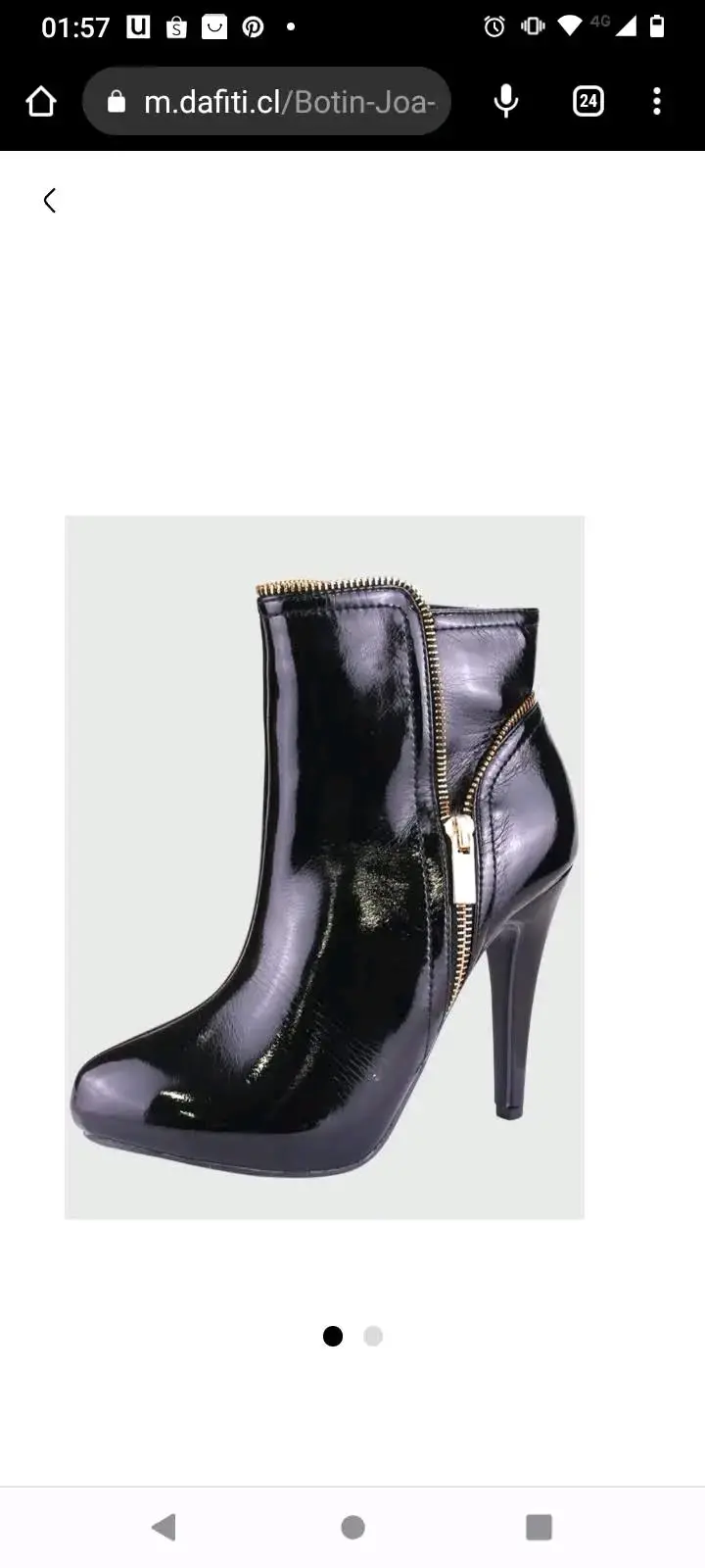Botines negros con tacón alto