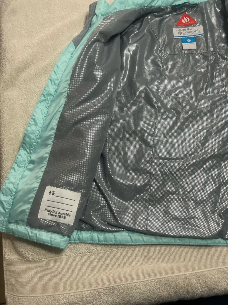 Chaqueta celeste Columbia niña talla XS (7-8) - 5