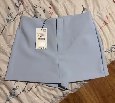 Falda short azul cielo Zara - miniatura 3