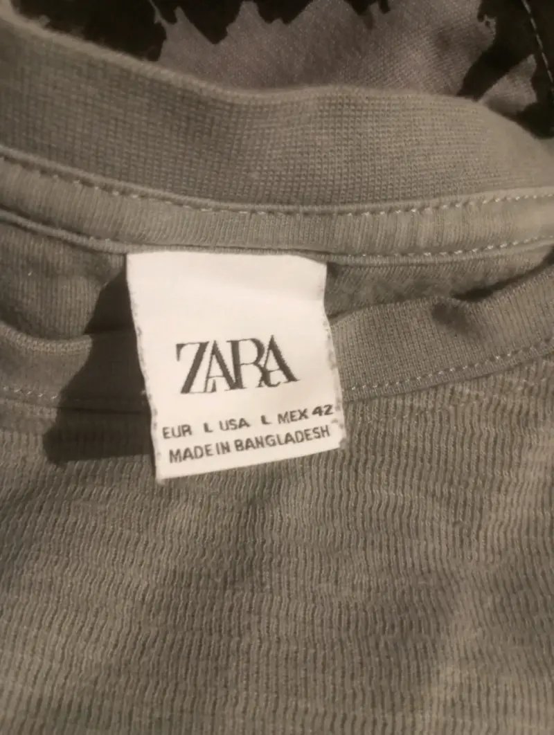 Polera verde unisex ZARA - 2