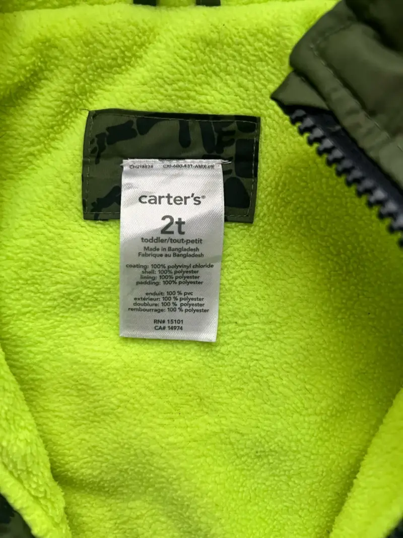 Chaqueta niño marca Carter’s verde con capucha - 3