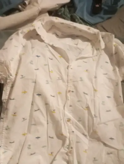 Camisa blanca Zara estampada talla 14 kids - miniatura 1