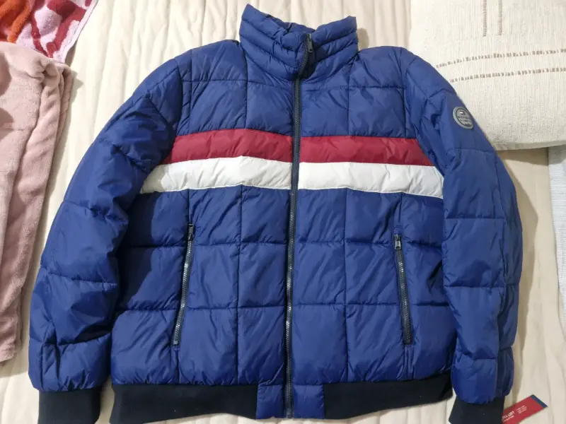 Chaqueta acolchada azul tricolor - 2