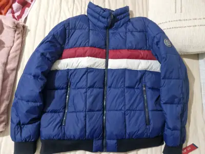 Chaqueta acolchada azul tricolor - miniatura 2