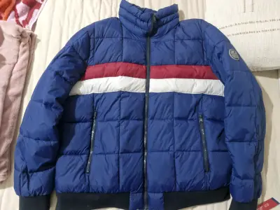 Chaqueta acolchada azul tricolor - miniatura 3