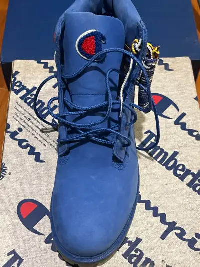 Botas Timberland azules unisex - miniatura 3