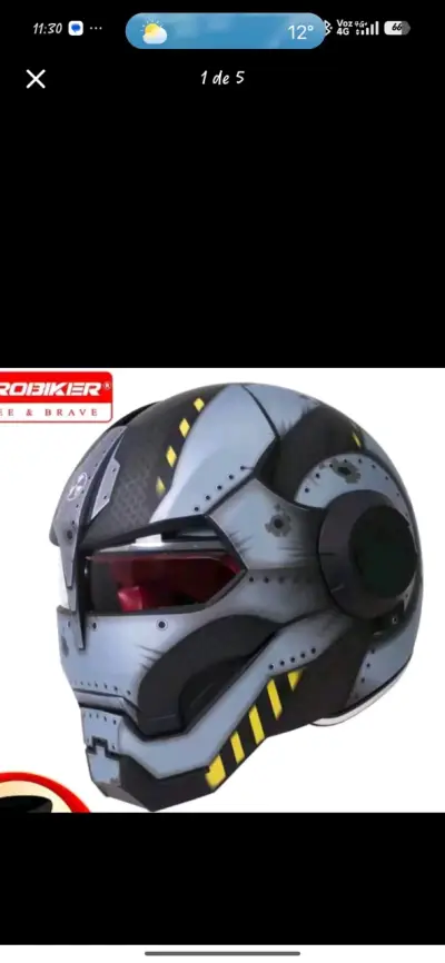 Casco modular deportivo azul talla L - miniatura 2