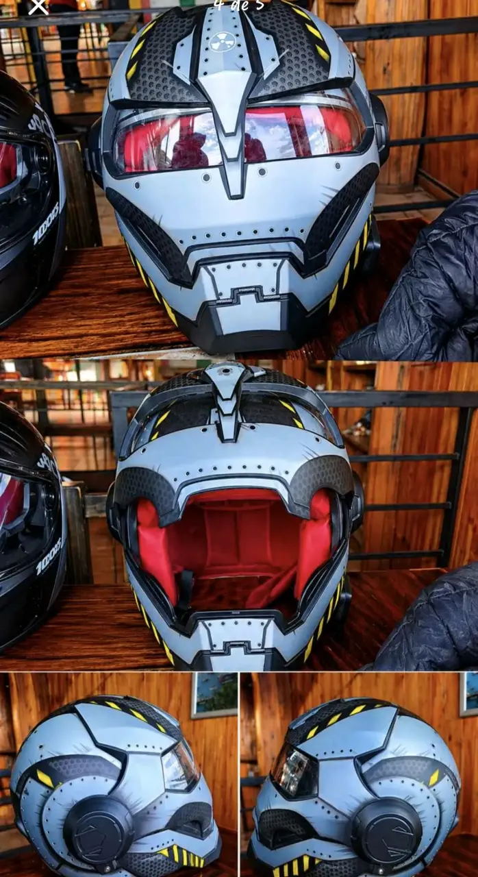 Casco modular deportivo azul talla L - 3