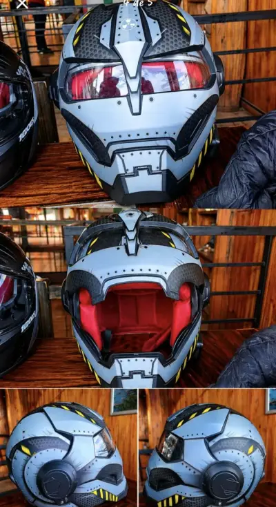Casco modular deportivo azul talla L - miniatura 3