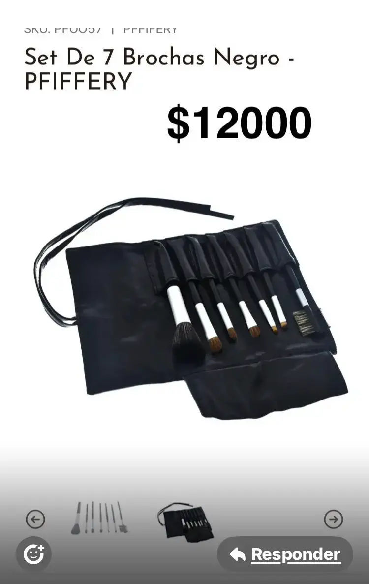 Set de 7 brochas negro