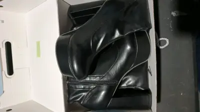 Botas Altas negras cuerina con taco - miniatura 4