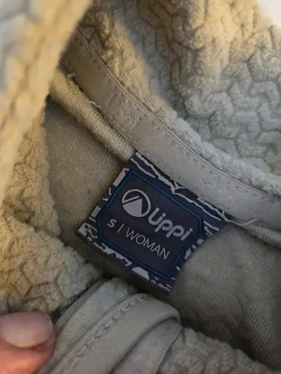 Polerón deportivo beige con cierre - miniatura 2