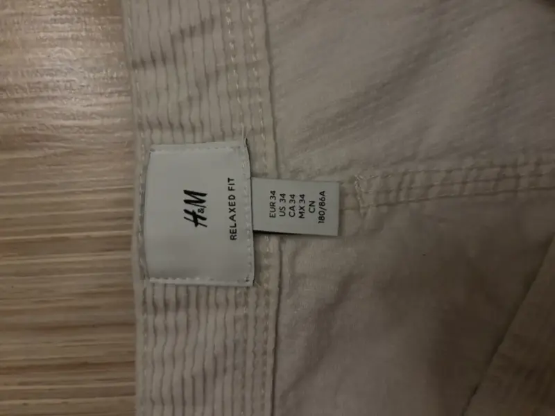 Pantalón beige de cotele - 2